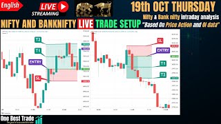 🔴Live Nifty intraday trading  Bank nifty live trading  Live options trading  19th OCT 2023 dhan [upl. by Mya13]