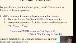 Gridbased Methods for Hydrodynamics Magnetohydrodynamics and Radiation Part 3  Jim Stone [upl. by Aecila454]