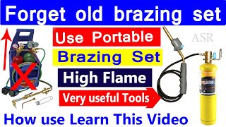 Portable brazing torch set Mapp Propane Gas Tank Mini Cylinder How many benefits how use learn Hindi [upl. by Buseck]