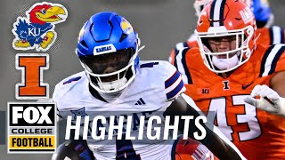 No 19 Kansas Jayhawks vs Illinois Fighting Illini Highlights  FOX College Football [upl. by Malkin614]