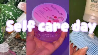 Self care day Tik Tok compilation [upl. by Euqinitram194]