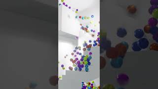 Aesthetically pleasing procedurally generated Balls descending down stairs moleculevfx vfx [upl. by Sissel]