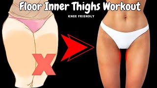 Floor Inner Thighs Workout  Get Thigh Gap in 2 weeks  Knee friendly No Jumping [upl. by Lathan]