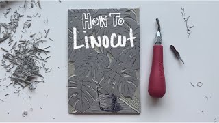 PRINTMAKING Tutorial How to LINOCUT for Beginners Pt 1 [upl. by Dlanor]