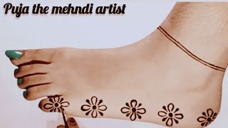 New easy feet mehndi designpairon ki mehandimehandi ka designmehandi designmehandi [upl. by Ahsenyl581]