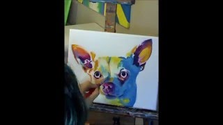 DawgArt  Chihuahua Pet Portrait  Speed Paint [upl. by Nnayram]