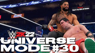 WWE 2K22  Universe Mode  BACKLASH PPV PART 14  30 [upl. by Lunn]