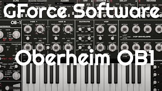 Oberheim OB1 by GForce Software No Talking [upl. by Lambrecht]