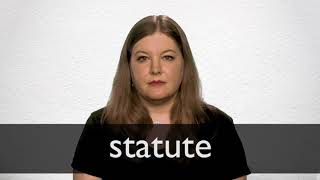 How to pronounce STATUTE in British English [upl. by Etnaud]