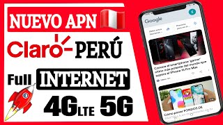 Nuevo APN para Claro 4GLTE 5G INTERNET en Perú  Solución 2024 [upl. by Irby]