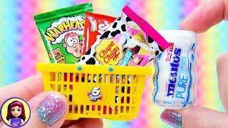 Cute Tiny Groceries Five Surprise Mini Brands Lets have Candy for Dinner [upl. by Laurens]