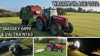 WAGON SILAGE 2022 with a Massey Ferguson 6499 in Clonakilty CoCork [upl. by Ennaisoj]