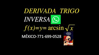 DERIVADA NO9 GRANVILLE DERIVADA TRIGOINVERSA ARCOSENO CAP 4 PÁGINA 133 [upl. by Aimo]