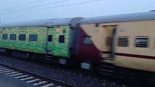 Dn Gangasagar Express train is crossing Hooghly Ghat Rly Station  Short Video  I R [upl. by Avner]