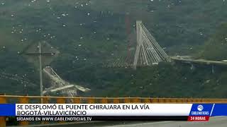 Colapsó puente Chirajara en la vía BogotáVillavicencio [upl. by Janis]