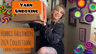 New Hobbii Halloween Yarnworth the price  Unboxing Yarn First Impressions [upl. by Ariak]