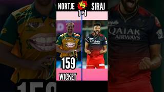 Anrich Nortje Vs Mohammad Siraj Comparison  siraj cricket [upl. by Eegnat]