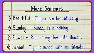 Make sentences in english  How to make sentences in english  Make sentence from 10 english words [upl. by Clay]