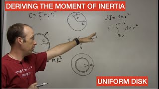 How to derive the moment of inertia of a disk [upl. by Croner]