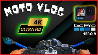 Filmando com a goprohero9 em 4K  MOTOVLOG Vídeo Vertical [upl. by Henleigh]