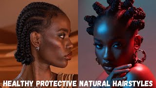 Healthy Protective Natural Hairstyles [upl. by Ynnal]