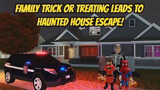 Greenville Wisc Roblox l Family Halloween Trick or Treating  HAUNTED HOUSE Update Roleplay [upl. by Dede212]