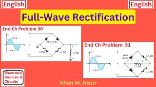 Full Wave Rectifier  End Ch Q 30  End Ch Q 31  EDC 272EnglishBoylestad [upl. by Essex]