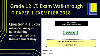 Information Technology Grade 12 Exempler 2018 Paper 1 Questions 41 Reexplained [upl. by Flemming]