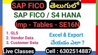 How to Search T code in SE16N SAP FICO S4 HANA Telugu [upl. by Garold285]