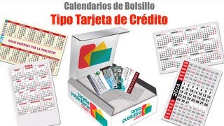 Calendarios de bolsillo Tipo tarjeta de Crédito [upl. by Eilrahc]