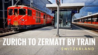 TRAVELING POSTPANDEMIC 2021  UNCUT  ZURICH TO ZERMATT BY TRAIN  SWITZERLAND  FULL TRAIN RIDE [upl. by Nowahs839]