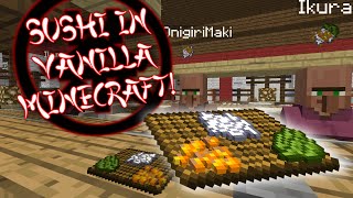 SUSHI IN VANILLA MINECRAFT Prepare Sushi For Villagers  SushiGoRound Minecraft Redstone [upl. by Pearman593]