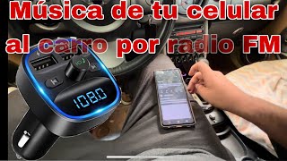 Transmisor Bluetooth Fm Para Auto  Como tener música en TU AUTO sin auxiliar ESTEREO SIN BLUETOOTH [upl. by Blood287]