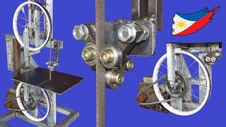 Diy Metal Band Saw Using Bicycle Wheels [upl. by Aihsyt]