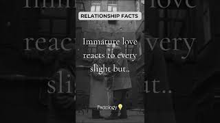 Immature love reacts to every slight but psychology facts viral shortfeed shorts couple [upl. by Elletnahs]