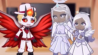 Heaven React To Lucifer Morningstar  Hazbin Hotel  Gacha React [upl. by Alyose]