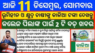 Odisha News 11 December 2023Today Morning News kalia yojana  kisan yojana Upstox app earn money [upl. by Oivatco]