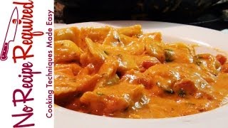 Cheese Ravioli with Creamy Marinara  NoRecipeRequiredcom [upl. by Yelsek761]