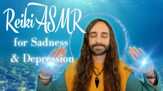 Reiki ASMR for Sadness amp Depression whispering ring clicking rainfall [upl. by Beverie]