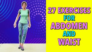 27 Walking Exercises For Abdomen And Waist AtHome Walks [upl. by Yecam865]