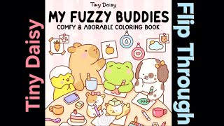 My Fuzzy Buddies Coloring Book for Adults by Tiny Daisy Flip Through [upl. by Weylin]