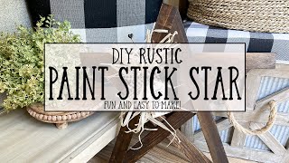 DIY RUSTIC PAINT STICK STAR  2021 [upl. by Enirhtak]