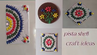 pista shell craft ideas  Wall decor  pista shell wall hanging  craft  best out of waste [upl. by Ahsinroc791]