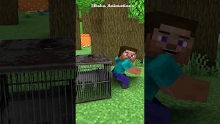 Steve And The Wolf In The Woods minecraftanimation [upl. by Yle]