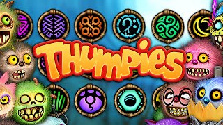 All Level Themes Thumpies Elements amp References  Thumpies Game My Singing Monsters [upl. by Hsiri]