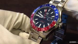 TAG HEUER CALIBRE 7 GMT AQUARACER PEPSI BEZEL [upl. by Ebeneser948]