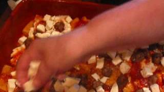 Rigatoni in the oven w ricotta mozzarella and baby meatballs [upl. by Ettenyar14]