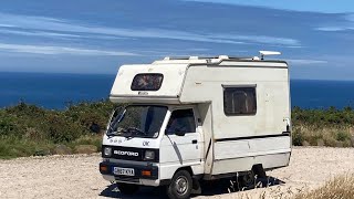 Bedford Nipper DJI Mini pro3 Praa sands Cornwall road trip [upl. by Nosnar]