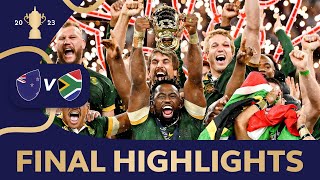 Most DRAMATIC Rugby World Cup final ever  New Zealand v South Africa  Rugby World Cup 2023 [upl. by Yup]