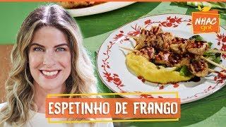 Espetinho de frango feito na grelha com molho teriaki  Rita Lobo  Cozinha Prática [upl. by Htebazile]